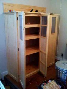 Homemade Pantry Cabinet Doors Open